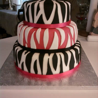 Zebra Print Wedding Cake