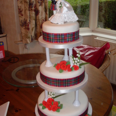 Scottish Themed Wedding Cake