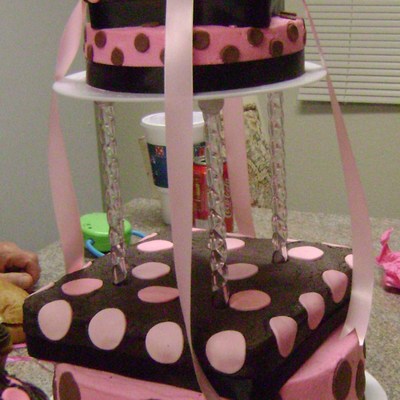 Polka Dot Baby Shower Cake