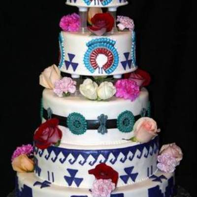 Southwestern Native American Wedding Cake