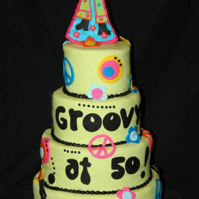 50Th Birthday Disco Cake