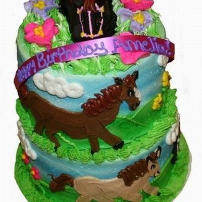 Prancing Ponies Birthday Cake
