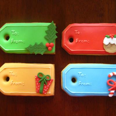 Christmas Gift Tag Cookies