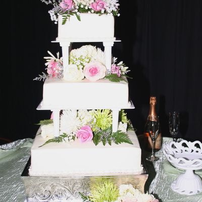 Square Wedding Cake