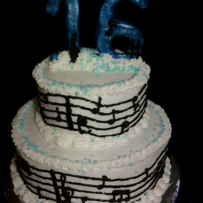 Sweet 16 Music Cake