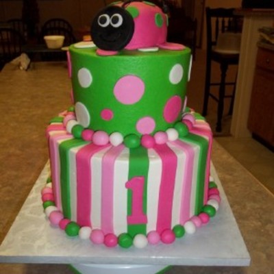 Pink And Green Ladybug