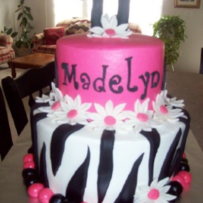 Daisies And Zebra Print