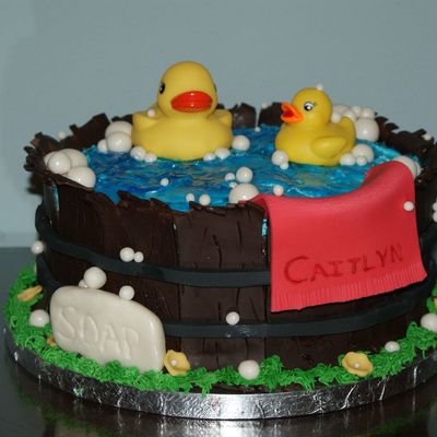 Baby Shower Ducks In Wash Tub