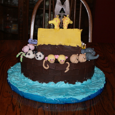 Noah's Ark Baby Shower Cake