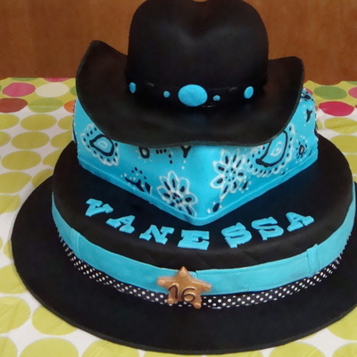 Cowboy Theme Cake For A Sweet Sixteen Party