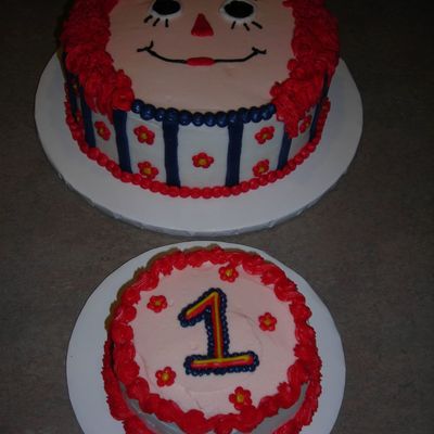 Raggedy Ann First Birthday With Smash Cake