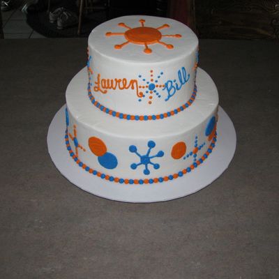 Bill And Lauren's Retro Grad Cake