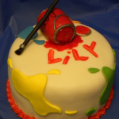 Art Themed Birthday Cake