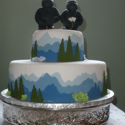 Mountain Wedding Cake