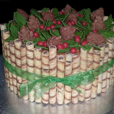 Pinecones And Holly Berries