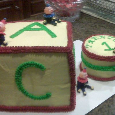 Large Baby Block Cake