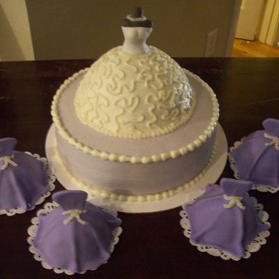 Wedding Dress Bridal Shower Cake