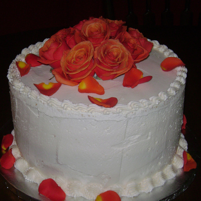 Cake With Fresh Flowers