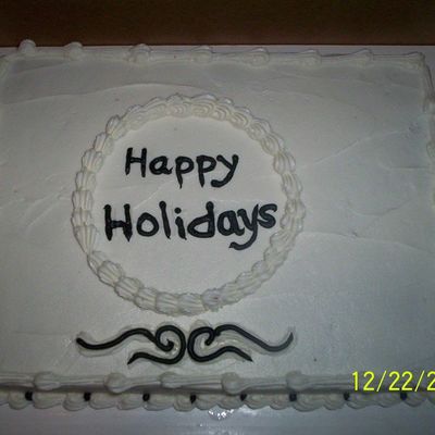 Black And White Birthday Cake