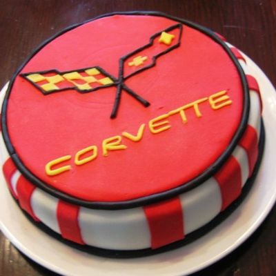 Corvette Logo Cake