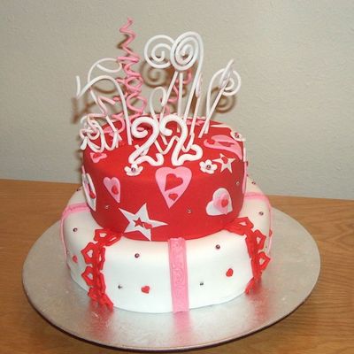 Hearts And Stars Cake