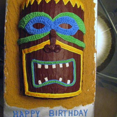 Tiki Mask Cake