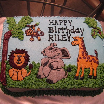 Zoo/jungle Animals Cake