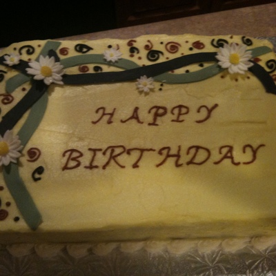 Happy Birthday With Daisies