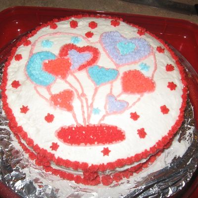 Valentine Cake -- My First Cake