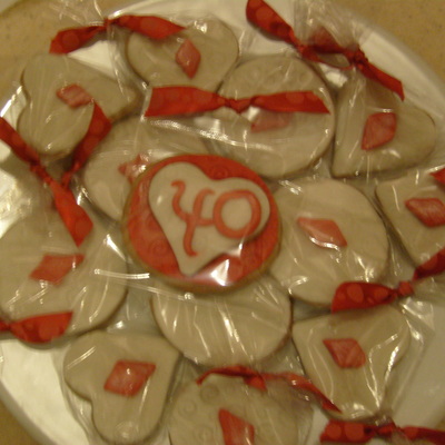 Ruby 40Th Wedding Anniversary Cookies