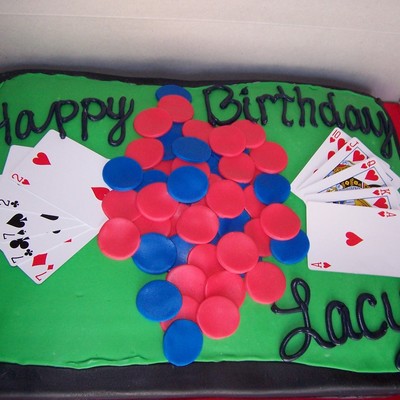 Poker Table Cake