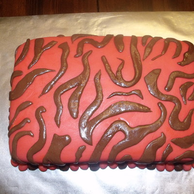 Pink And Brown Zebra