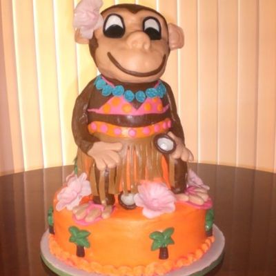 Hula Monkey Cake