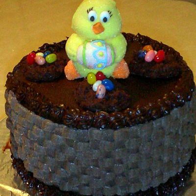 First Eastern Basket Cake/ Chocolate Ganache