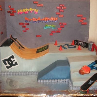 Skateboard Park Cake