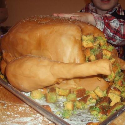 "cooked" Turkey Cake
