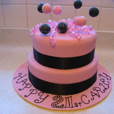 Fondant Covered 21St Cake