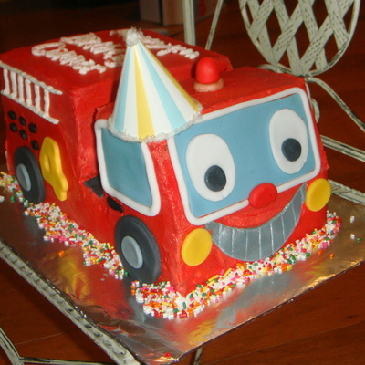 Firetruck Birthday Cake