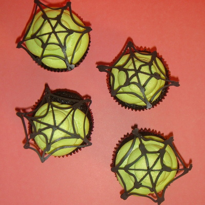 Spider Web Cupcakes