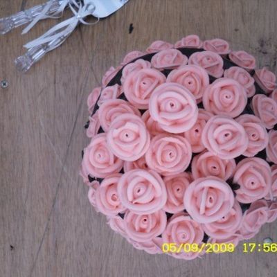 Black & Peach Wedding Cake
