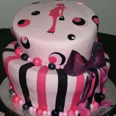 Topsy Turvy Baby Shower Cake