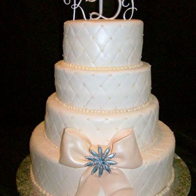 Ivory Bow Cake