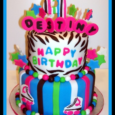 Rollar Skate Birthday Cake