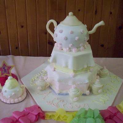 First Birthday Tea Party Cake