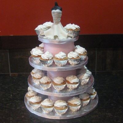 Bridal Dress Cupcake Tower