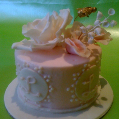 3" Pink & White Mini-Cake