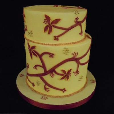 Yellow Wedding With Pink