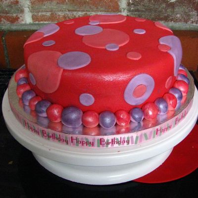 Pink And Purple Polk A Dots