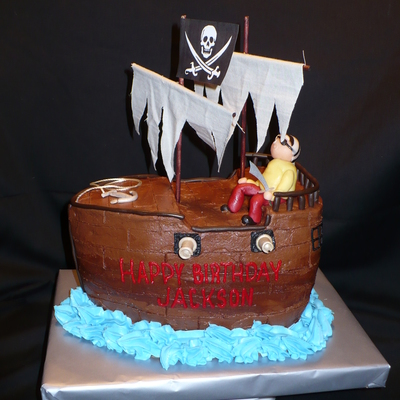 Pirate Ship Birthday Cake