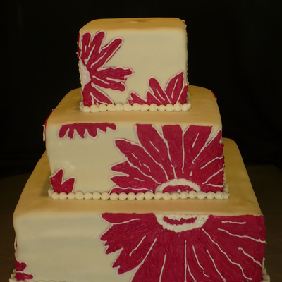 Gerbera Daisy Wedding Cake